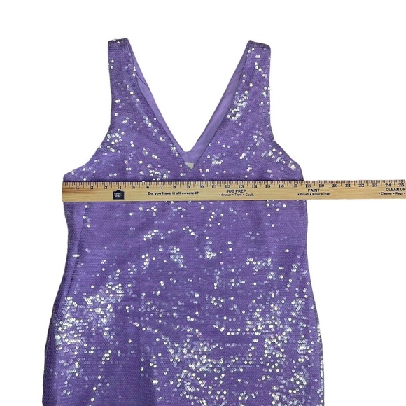 A New Day Women's Purple Sequin Mini A-Line Dress Womens Size Medium - Picture 5 of 7